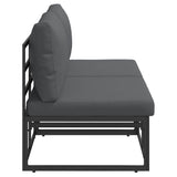 Outdoor Furniture 2 Piece Black and Anthracite Metal 42008026