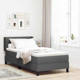 Box Spring Bed with Headboard Dark Grey 190 x 90 cm Fabric 3341077