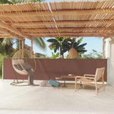 Patio Retractable Side Awning 117x600 cm Brown 317951
