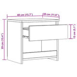 Bedside Cabinets 2 pcs Artisan Oak 40x30x39 cm Engineered Wood 856409