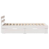 Bed Frame with Headboard White 90 x 190 cm Solid Pine Wood 872549