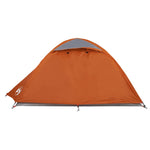 ZNTS Camping Tent Dome 2-Person Grey and Orange Waterproof 94329