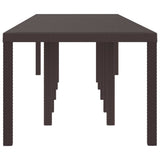 Garden Table Brown 350 x 100 x 74 cm Poly Rattan 3378525
