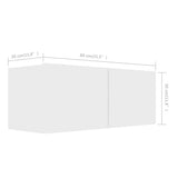 4 Piece TV Cabinet Set White Engineered Wood 3078686