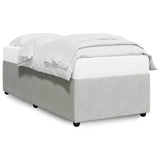 Bed Frame without Mattress Light Grey 90x200 cm Velvet 3284982