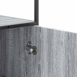 Highboard Grey Sonoma 35.5x35x139 cm Engineered Wood and Metal 849037