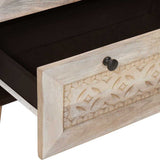 Sideboard 3 pcs White 180 x 33.5 x 75 cm Solid mango wood 3310071