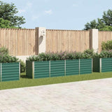 Garden Raised Bed Galvanised Steel 320x80x77 cm Green 44845