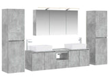 Bathroom Furniture Set 6 pcs Concrete Grey 3407226