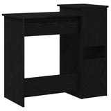 Desk with Shelves Black 84x40x78 cm Engineered Wood 860446