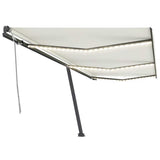 Manual Retractable Awning with LED 600x300 cm Cream 3069802