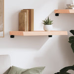 ZNTS Wall Shelf 60x40x cm Untreated Solid Wood Oak 363529