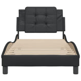 Bed Frame without Mattress "Zadar" Black 80x200 cm Faux Leather 3208142