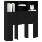Headboard Cabinet Black Oak 100 x 19 x 103.5 cm Engineered Wood 879446