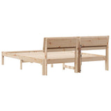 Bed Frame with Headboard Brown 150 x 200 cm Solid Pine Wood 872773