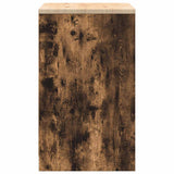 Garage Storage Cabinet Smoked Oak 60x51x85 cm Solid Wood Pine 860575