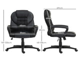 Faux Leather Office Chair - Black T3398P342398