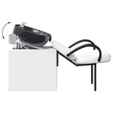 Shampoo Chair Manual White and Black 63 x 141 x 92 cm PVC 42009071