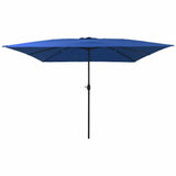 Garden Parasol 295 x 295 x 245 cm Polyester and Steel Azurblau 42003659