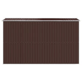 Garden Shed Dark Brown 192x357x223 cm Galvanised Steel 3147462