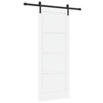 Sliding Door Manual White and black 83 x 211 cm 3333283