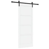 Sliding Door Manual White and black 83 x 211 cm 3333283