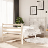 3101269 Bed Frame without Mattress White Solid Wood 90x200 cm