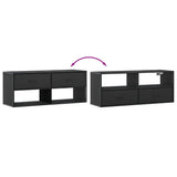 TV Cabinet Black 100x31x39.5 cm Engineered Wood and Metal 848929