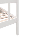 Bed Frame without Mattress White Solid Wood Pine Super King 3101364