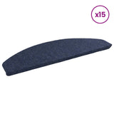 Self-adhesive Stair Mats 15 pcs Blue 80 x 28 x 3.5 cm 42040598