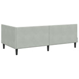 Corner Bed Frame Light Grey 90 cm x 190 cm Velvet 42016216