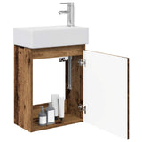 Bathroom Vanity Unit with Tap Old Wood 45.5 x 22.5 x 84 cm 889459