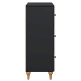 Drawer Cabinet Black 66 x 34.5 x 90 cm Engineered Wood 894146