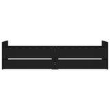 Bed Frame Black Engineered wood, Plywood Single Bed Frame 3207379