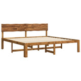 Double Bed Frame with Headboard ROSTOCK Natural 200 x 200 cm 3405438
