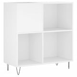 Record Cabinet White 84.5x38x89 cm Engineered Wood 831772