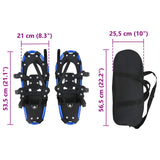 3 in 1 Snowshoes Blue and Black 53.5 x 21 cm Aluminum and HDPE 42021418