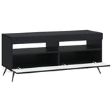 LED TV Cabinet Black Engineered Wood 897646