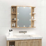 Mirror Cabinet with LED Sonoma Oak 70x16.5x60 cm 808876