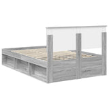 Bed Frame Grey Sonoma 120 x 190 cm Solid Pine Wood 3410632