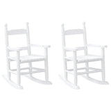 Rocking Chairs for Children 2 pcs White Solid Wood Poplar 3281600