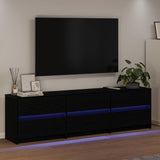 TV Units 2 pcs Black Oak 180 x 34 x 50 cm Engineered Wood 3385630