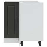 Kitchen Corner Base Cabinet Porto Black Engineered Wood 853988