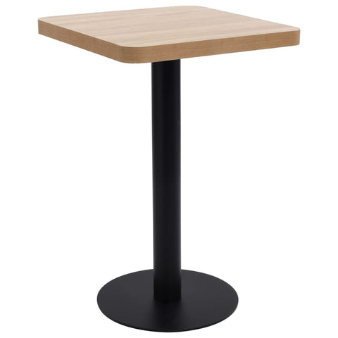 Bistro Table Light Brown 50x50 cm MDF 286427