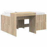 Kids'High Bed Frame with Desk Sonoma Oak Engineered Wood 3422669