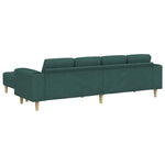 Sofa Set 3 pcs Dark green Fabric 3335116