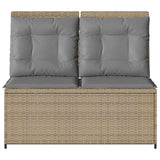 Garden Bench Beige Poly Rattan 3394470