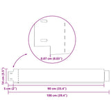 Set of 15 Flexible Lawn Fence Galvanised Steel 100 x 14 cm 271783