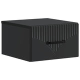Wall-Mounted Bedside Cabinet 2 pcs Black 34.5 x 33 x 20 cm 898938