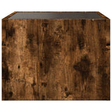 Bedside Table with Infinity LED Smoked Oak 40x40x30 cm 3284074